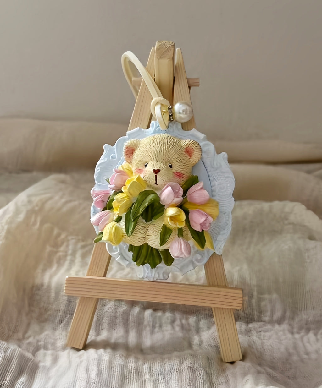 🌸Aroma Stone – Blooming Bear Charm