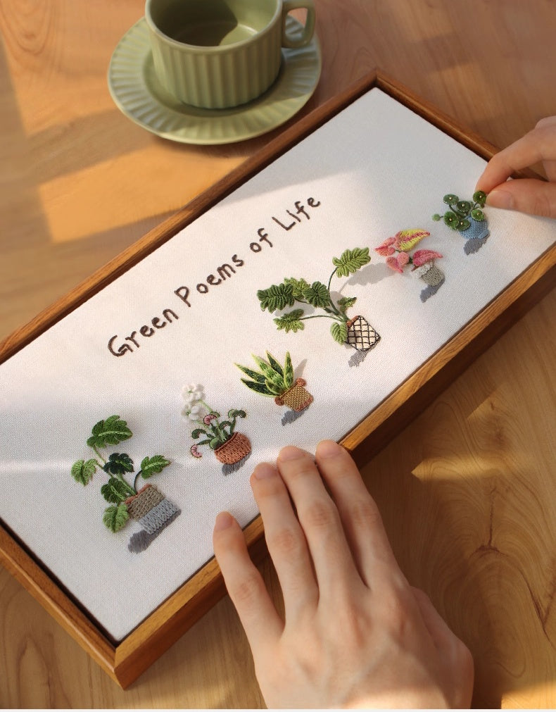 植物刺绣